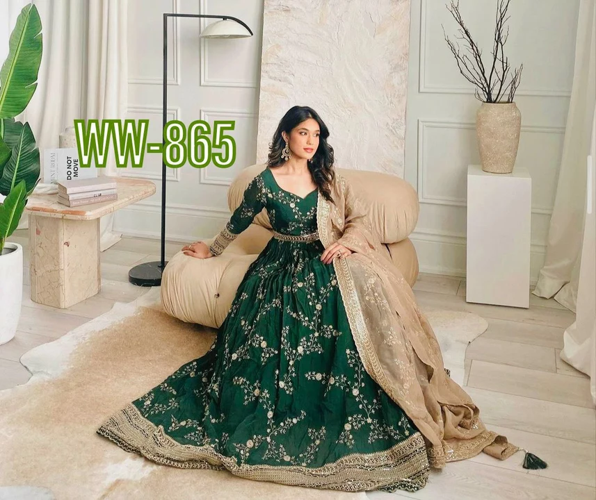 Embroidery gown with Duppata set's  uploaded by SN creations on 12/10/2022