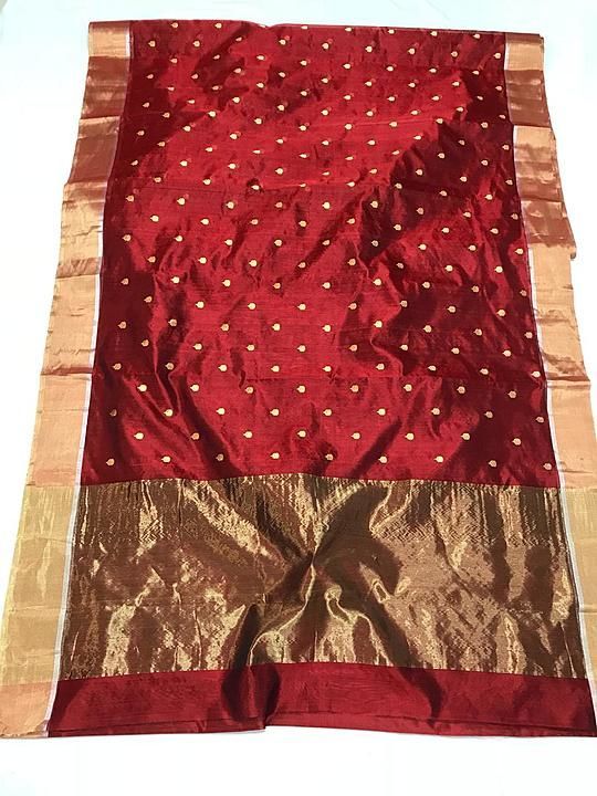 Chanderi handloom handwoven saree uploaded by Ajanta Bunkar Sahara kaliyan Samiti on 1/30/2021