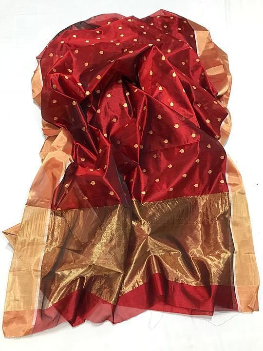 Chanderi handloom handwoven saree uploaded by Ajanta Bunkar Sahara kaliyan Samiti on 1/30/2021