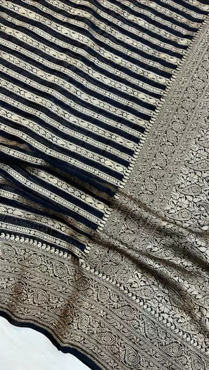 Banarasi handloom semi Georgette sarees  uploaded by Serajia sarees on 12/10/2022