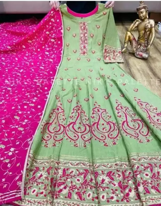 Printed gown uploaded by D S Enterprises on 12/10/2022
