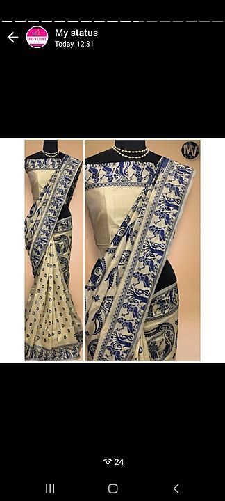 Chanderi handloom cotton saree  uploaded by business on 1/31/2021