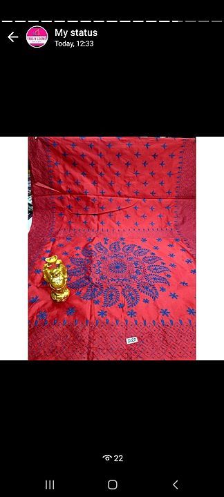 Kantha linen sarees uploaded by business on 1/31/2021
