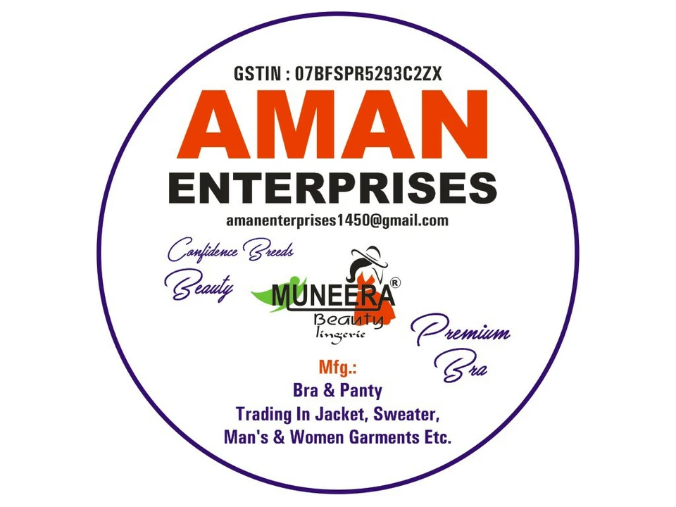 Visiting card store images of Aman Enterprises.Whatsapp No.. +919711706212