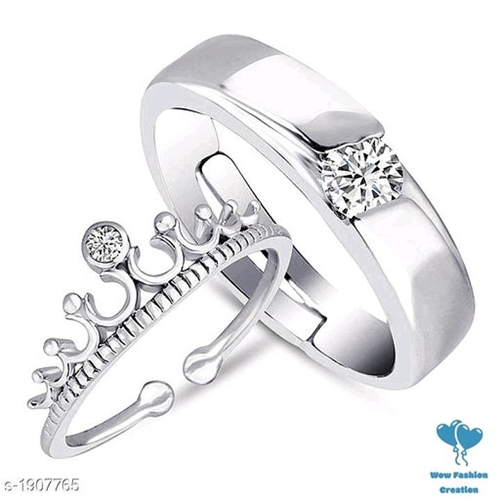 Women stainless steel silver plated rings uploaded by business on 7/3/2020