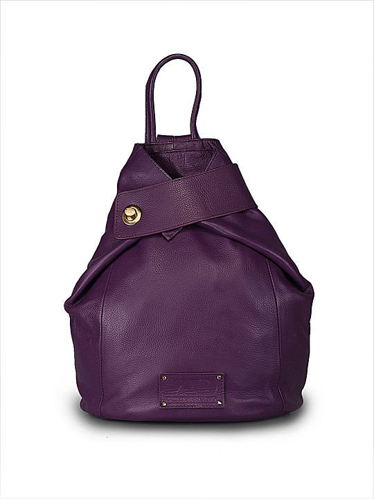 ANNODYNE Pure Leather Fashionable Casual Backpack with Adjustable Backstrap for Women (Violet) uploaded by business on 1/31/2021