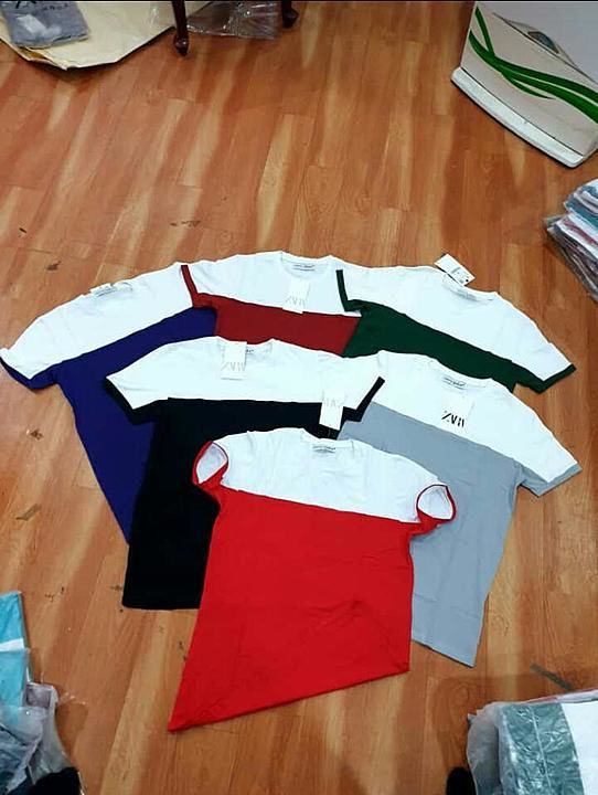 Zara men contrast cotton Lycra T-shirt 4way half sleeves  uploaded by Sumit trends  on 1/31/2021