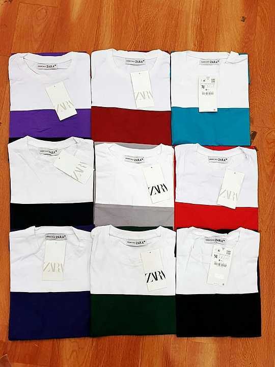 Zara men contrast cotton Lycra T-shirt 4way half sleeves  uploaded by business on 1/31/2021