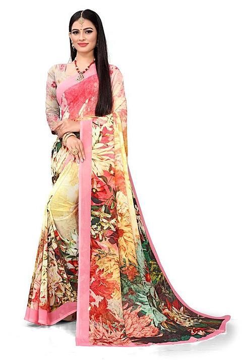 Digital print sarees uploaded by business on 1/31/2021