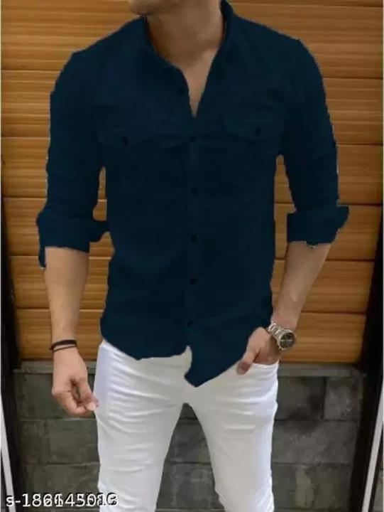 Casual shirt for mens Sky Blue  uploaded by SRK.ENTERPRISES on 12/10/2022