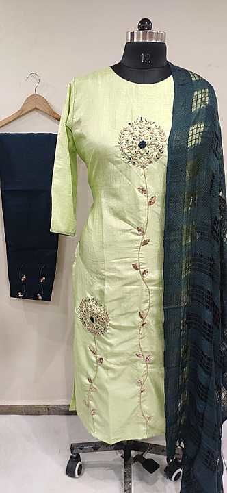 Kurti pant set with duppata uploaded by business on 1/31/2021