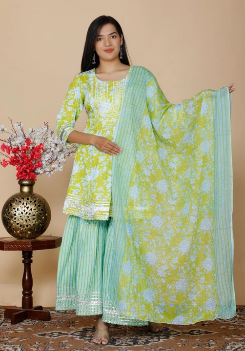 Cotton gharara.  uploaded by Royal fashion hub on 12/11/2022