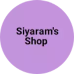 Business logo of Siyaram's shop