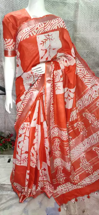 Latest design batik print saree uploaded by T.U.C Hub on 12/11/2022