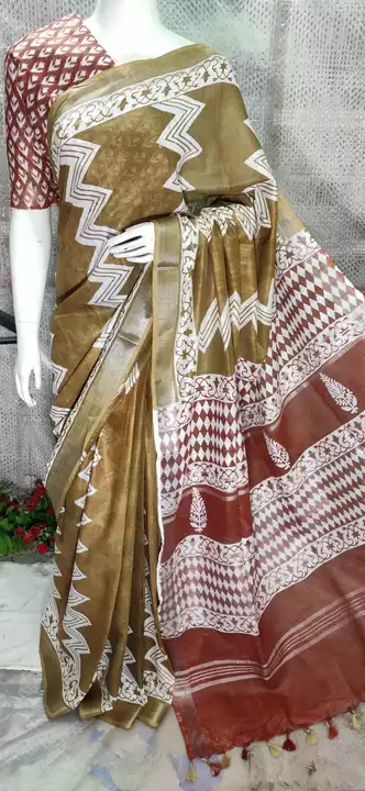 Latest design batik print saree uploaded by T.U.C Hub on 12/11/2022