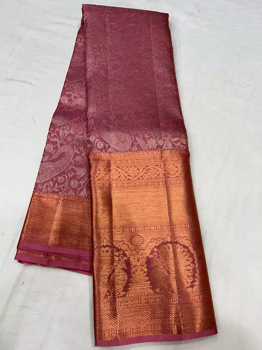 Pure kanchipuram copper jari silk sarees uploaded by business on 12/11/2022