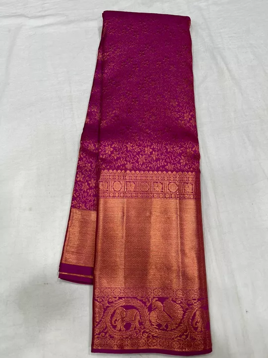 Pure kanchipuram copper jari silk sarees uploaded by PAVAN SILKS on 12/11/2022