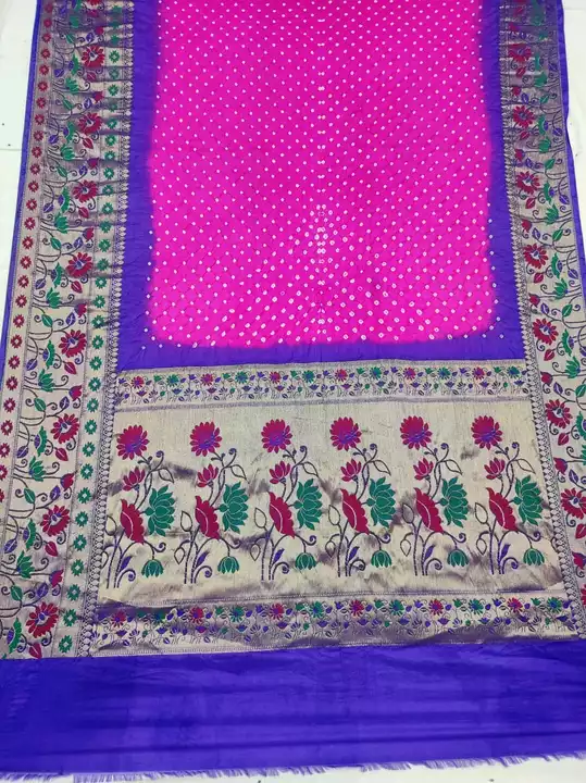 Banarasi katan silk kanjivaram paithani border bandhni saree  uploaded by business on 12/11/2022