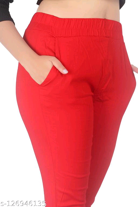 Cotton Stretchable frill pant with both side pockets  uploaded by business on 12/11/2022