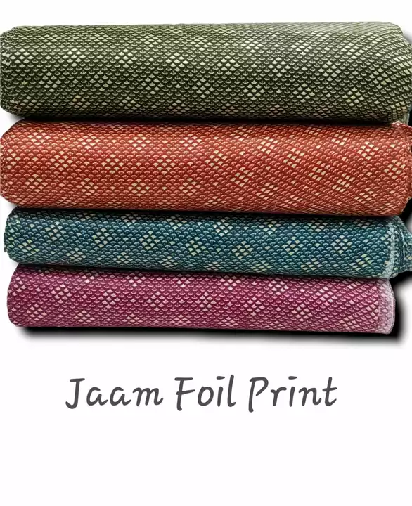 Post image Jaam cotton foil print 44"panne minimum quantity 30mtr cut set