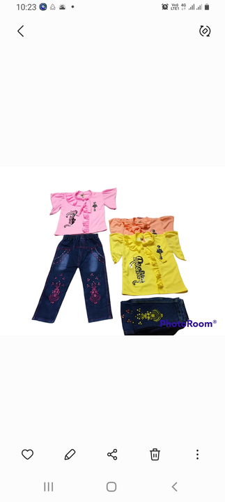 Jeans capri &top set in effordable price  uploaded by business on 12/12/2022