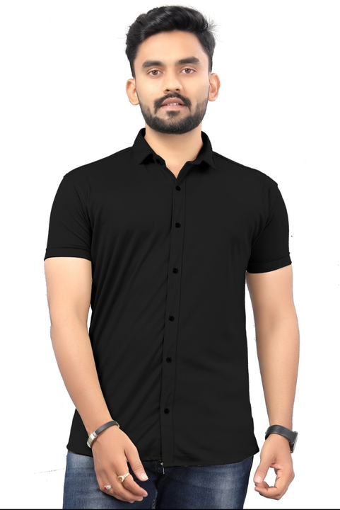 Casual laycra black shirt  uploaded by business on 12/12/2022