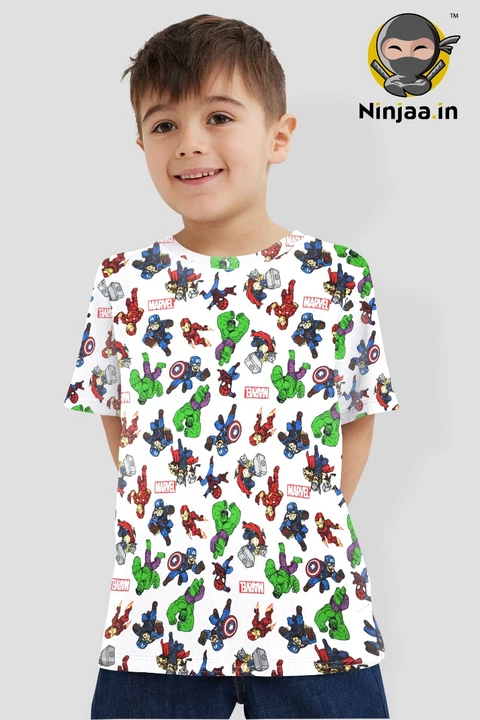 Boys Round neck All Over Print tshirt  uploaded by Kadak Chai Clothing on 12/12/2022