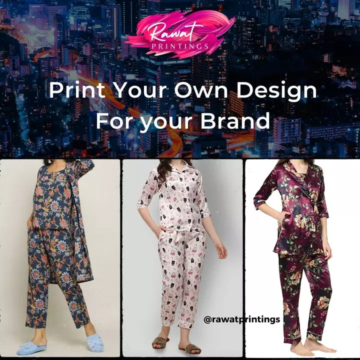 Printed Night Suit 🌃 👗 uploaded by business on 12/12/2022