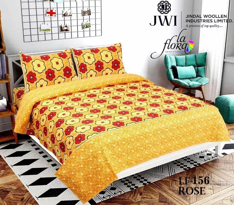Bed sheets with two pillow cover   uploaded by Kreative konnextion Textile on 12/12/2022