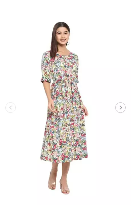*RiTEeRiWaJ*

Presents

*Green Floral Print Dress* 😍😍💖

Classic Dress Are Delightful And This Eas uploaded by business on 12/12/2022