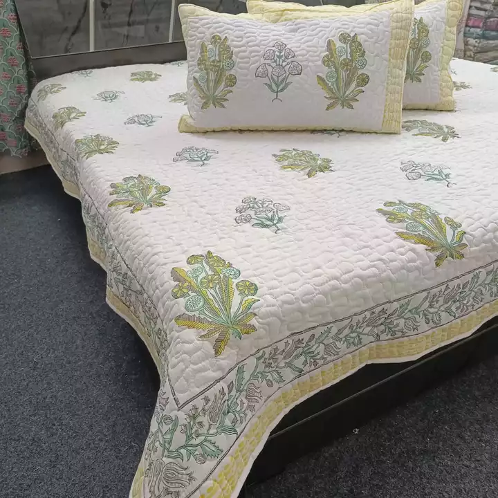 Handblock Bedcover (90 by 108 )  uploaded by Geeta textile on 12/12/2022