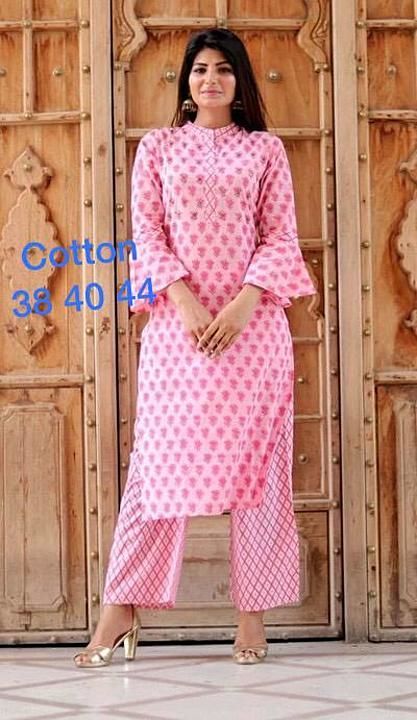 Cotton kurta with Plazzo pant uploaded by business on 1/31/2021