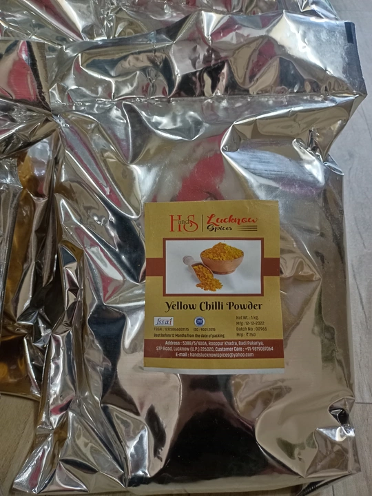 Yellow chilli powder  uploaded by H and S lucknow spices on 12/12/2022
