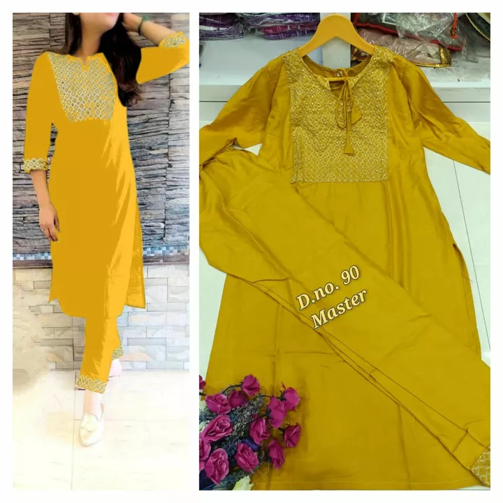 Post image *New Launching Đěsigner Kurti Pent Set*

*MV-90*

*Fabric details;-👇*
*Kurti Fabric :- 14. Kg. Riyon With Beautiful Embroidery Sequence work*

*Pent:- Riyon with Lace work*

*Tyep - Full Stitichded*
 *Size  - M, L,XL,XXL*

*Rate:- 549/- INR Only*
—————————————

👌*Reddy to ship*🚢 👌
