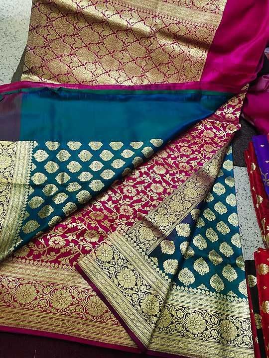 Banarasi semi katan silk saree uploaded by H A Unique Fabrics on 2/1/2021