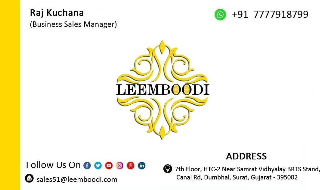 Visiting card store images of Leemboodi fashion