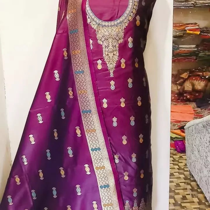 Banarasi Katan Silk Alfi Suits uploaded by Banarasi Weavers on 12/13/2022