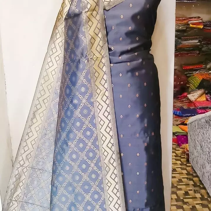 Banarasi Katan Silk Alfi Suits uploaded by Banarasi Weavers on 12/13/2022