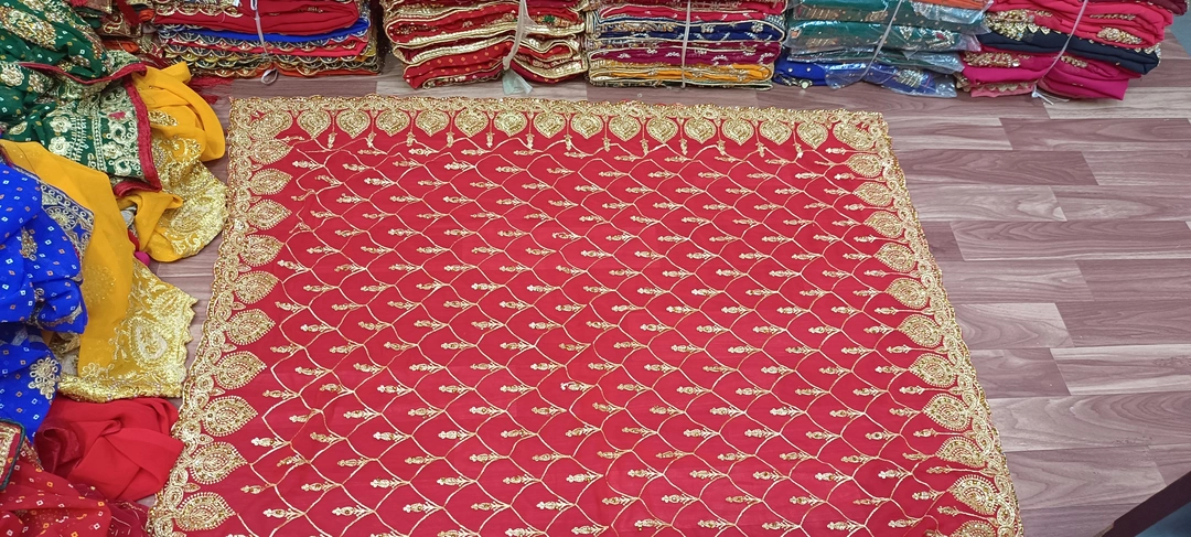 Embroidery work saree  uploaded by Shadab creation on 12/13/2022