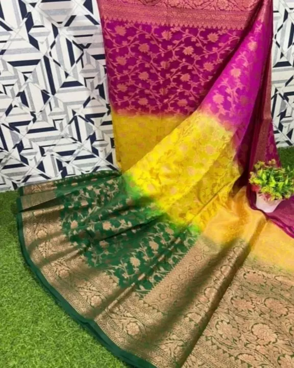Semi Georgette soft silk sarees  uploaded by Fancy sarees shop on 12/13/2022