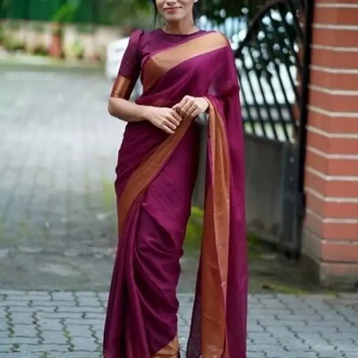 Chiffon Saree with Blouse piece uploaded by Sukanya Shopy on 12/13/2022