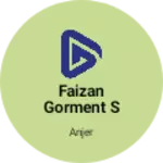 Business logo of Faizan gorment s