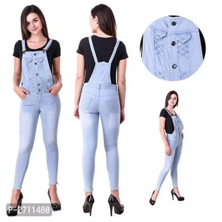 Trendy Denim Dungarees For Women's And Girl's uploaded by business on 12/13/2022