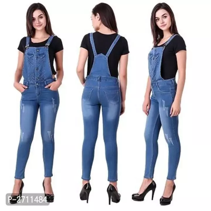 Trendy Denim Dungarees For Women's And Girl's uploaded by Sukanya Shopy on 12/13/2022