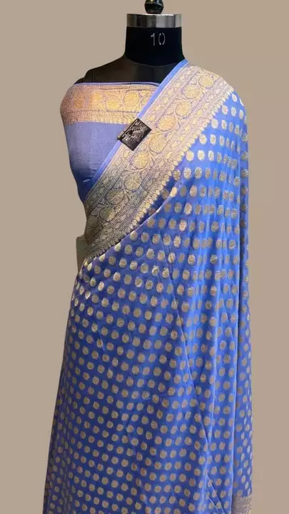 Banarasi semi Georgette dayabl saree  uploaded by GA Fabrics on 12/13/2022