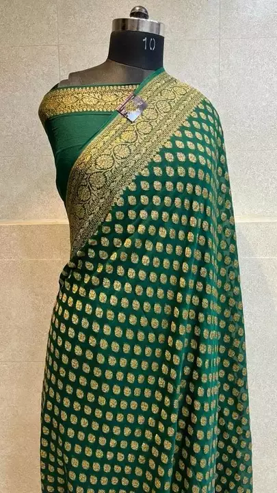 Banarasi semi Georgette dayabl saree  uploaded by GA Fabrics on 12/13/2022