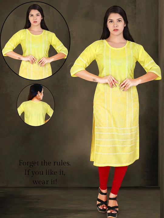 Printed Rayon Kurti uploaded by LuXuS on 12/13/2022