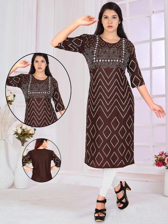 Printed Rayon Kurti uploaded by LuXuS on 12/13/2022