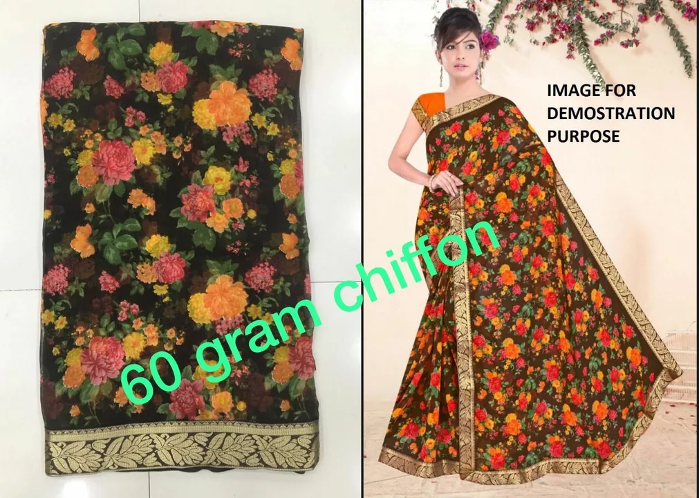 💝💖Exclusive 60 gram chiffon printed saree💖💝 uploaded by business on 12/14/2022