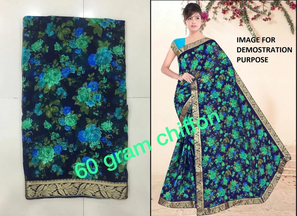 💝💖Exclusive 60 gram chiffon printed saree💖💝 uploaded by business on 12/14/2022